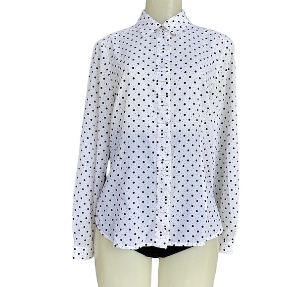 Jones New York Collection Polka Dot Shirt - Picture 1 of 11